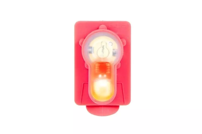 Elektronický popisovač Lightbuck Card Button - růžový (oranžové světlo)