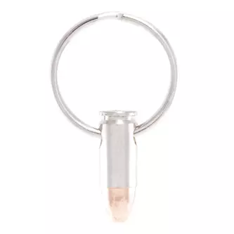 9mm Bullet Keychain - Nickel