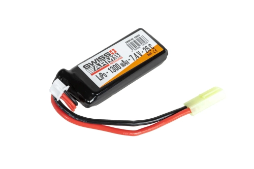 Swiss Arms Batería Li-Po 1300 mAh 7,4 V 25C Mini Tamyia