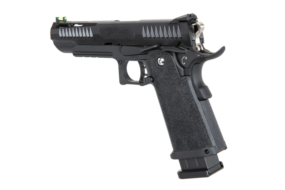 Pistolet ASG Modify Trinity Hi-Capa 5.1 (Nylonowy zamek) Green Gas Czarny