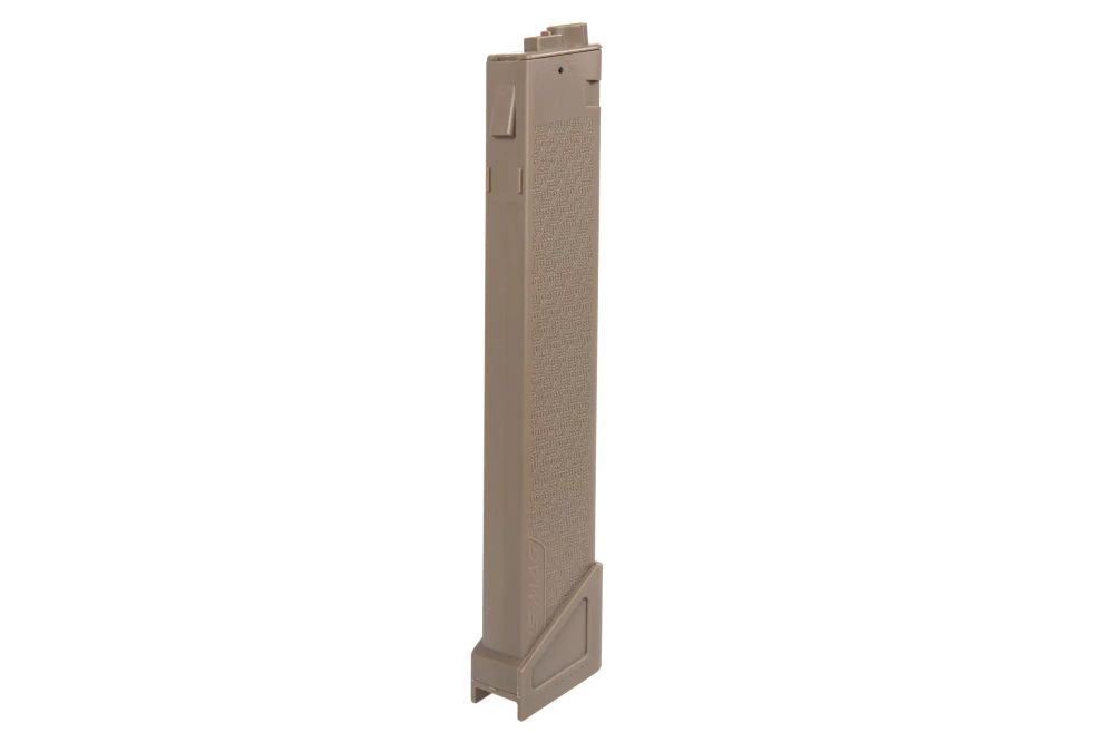 Hi-Cap 250-bullet magazine for SA- X 9mm Duo-system replicas Tan