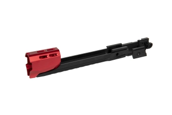 Vlastní spodní rám R EDGE pro zbraní Hi-cap a 5.1 + kompenzátor - červený