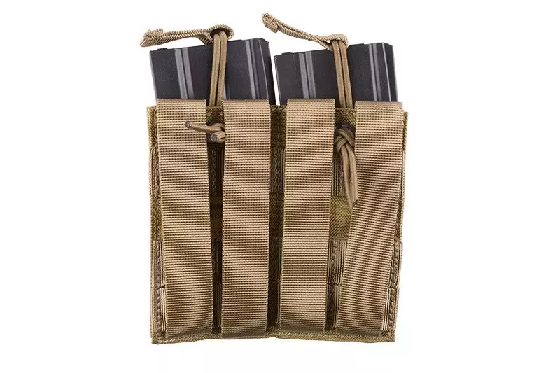 Open Top Double Pouch for M4/M16 Magazine - khaki
