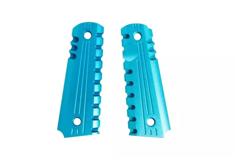 Revêtement en aluminium gripu pour pistolets type Colt 1911 - bleu