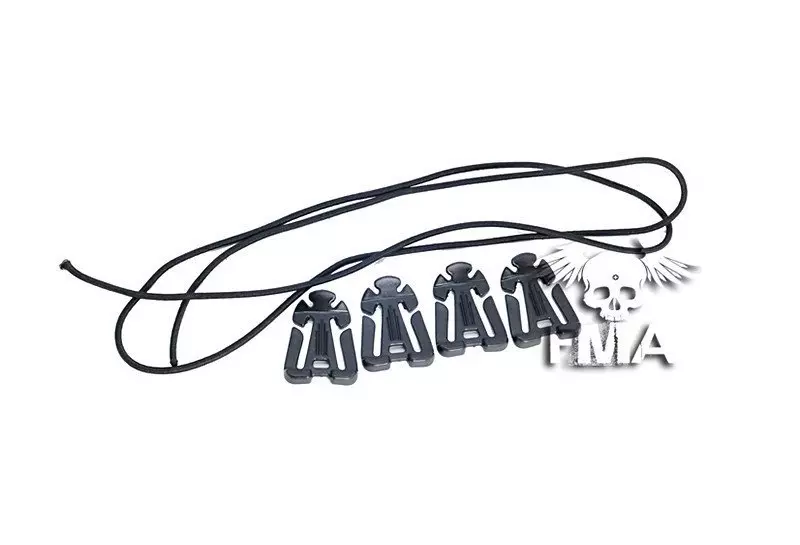 Zestaw klipsów mocujących - czarny