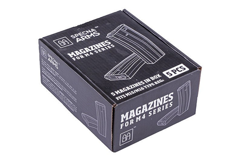 Zestaw 5 magazynków real-cap 30 kulek do M4/M16 - czarny