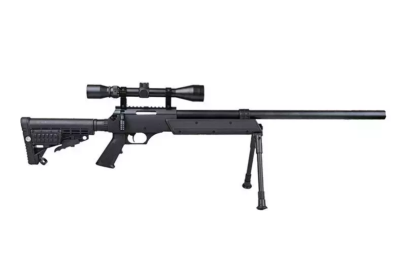 Airsoftová odstřelovací puška MB13D s optikou a dvojnožkou
