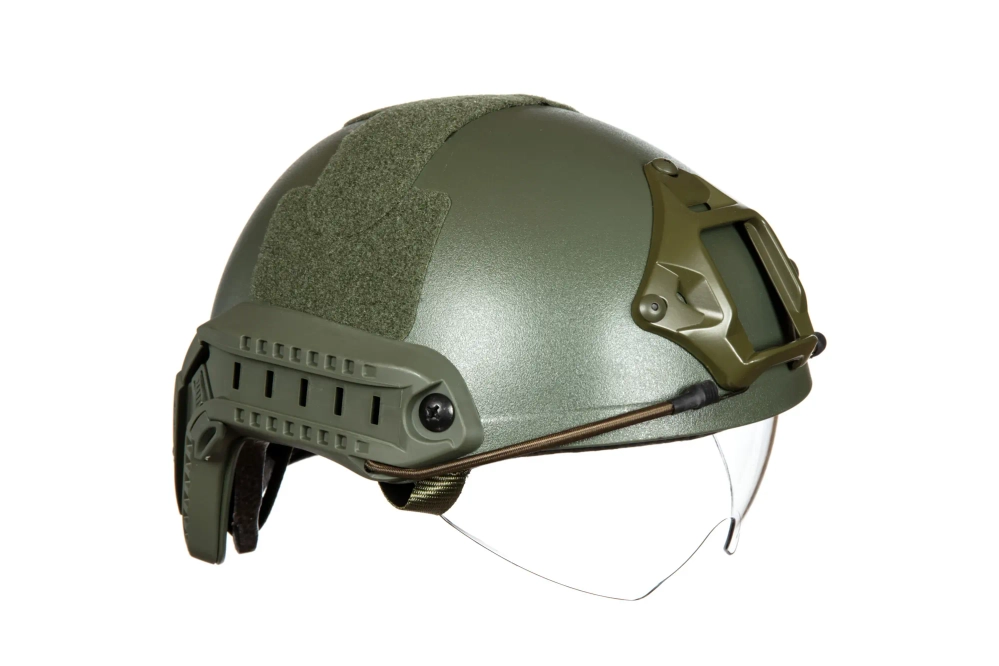 Replika přilby X-Shield MH s brýlemi - olivová barva