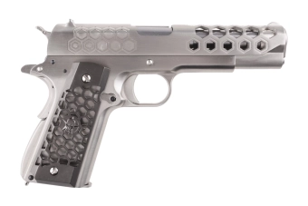 1911 Hex Cut V.3 Pistol Replica - silver