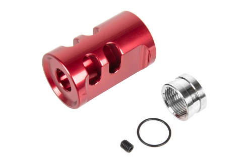 TTI Airsoft type A compensator voor AAP01 14mm CCW replica's Rood