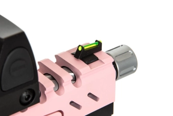Pistolet airsoft Hi-capa 5.1 Split Slide - Rose / Noir / Chrome (avec organe de viséeBDS)
