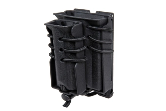 Soporte para 2 cargadores M4/M16 y 9mm Wosport Urban Assault Quick Pull Negro