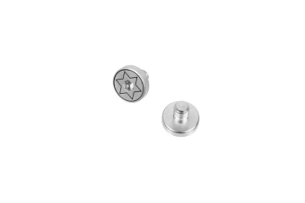 Set of 2 Screws for 1911 Replica Grip Panels - silver