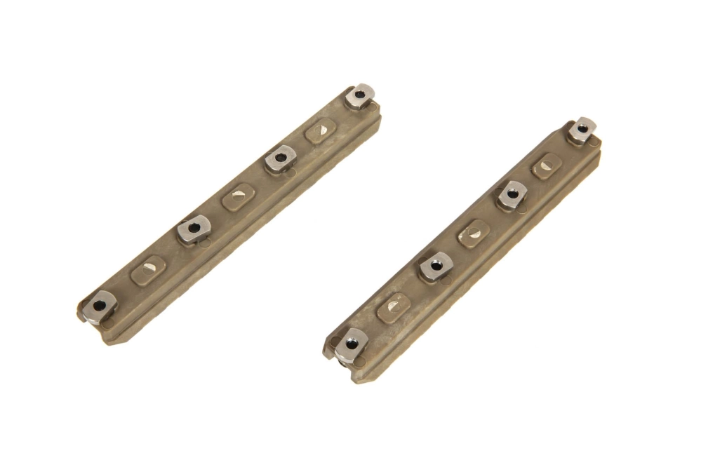 M-LOK 5” Polymer Rail (2 Pcs) - Dark Earth