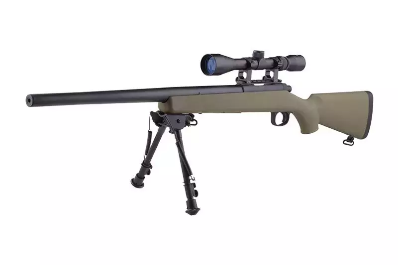 SW-10 Sniper Rifle Replica with scope and bipod (Upgraded) - tan