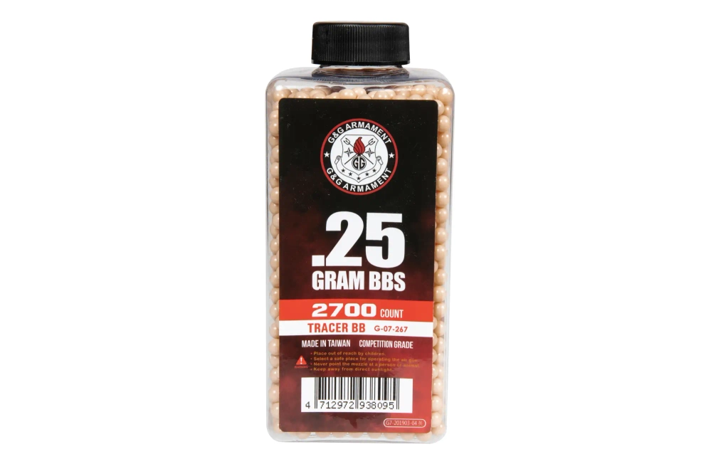 Billes Tracer 0.25g G&G 2700 pièces - Rouge