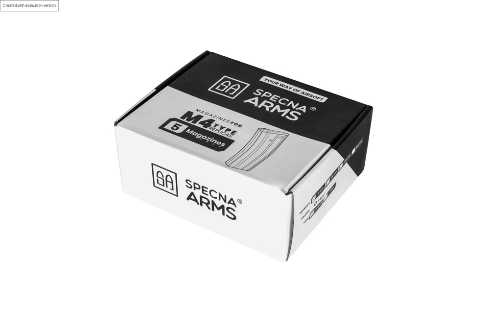 Juego de 5 magasynks Hi-cap para 300 balas para réplicas M4/M16 - Gris