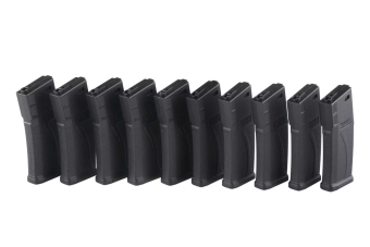 Pack de 10 chargeur mid-cap 140 billes pour M4/M16 - noir