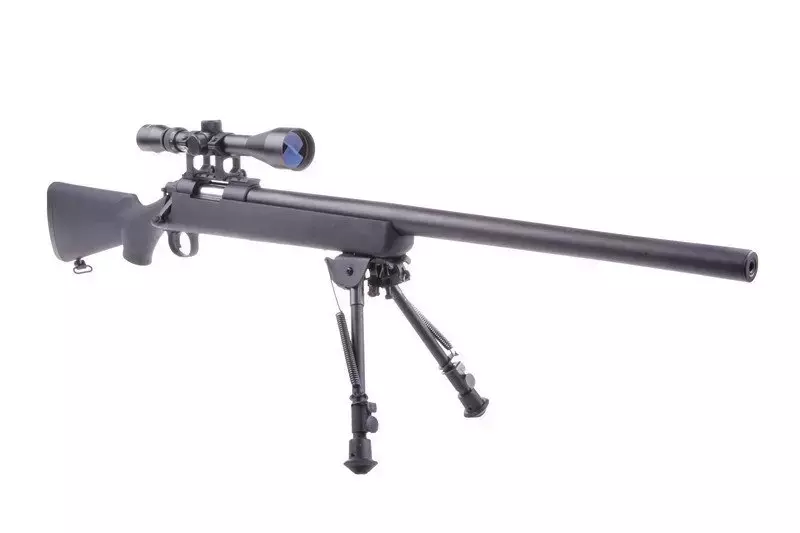 Réplique de fusil de précision SW-10 avec lunette et bipied (Upgraded) - noir  