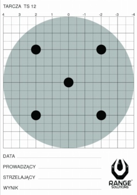 Tarcza strzelecka Range Solutions TS-12 - 100 sztuk