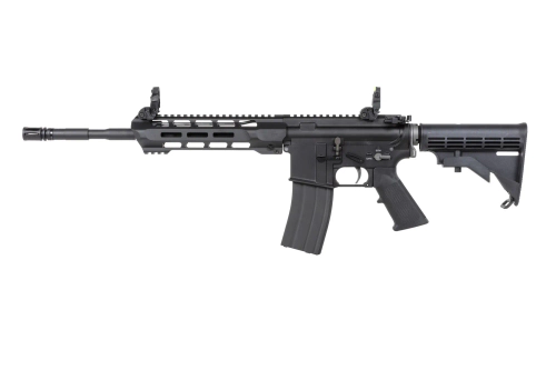 airsoft SRC DUAL POWER SR4 ZAROS GBB carbine with green gas magazine