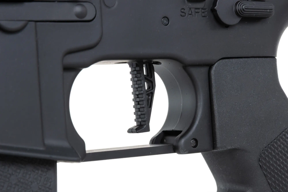 Specna Arms Daniel Defense® MK18 SA-P26 Prime™ Aster II ETU airsoft Carabina con motor brushless de un solo disparo Negro