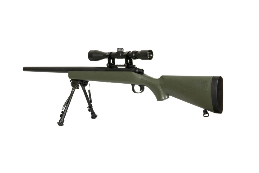 SW-10 Sniper Rifle Replica (with scope and bipod) - olive