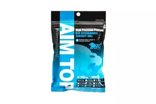 BBs biodegradable 0.20g AIM TOP Bio Precision Degradable 1000 pcs