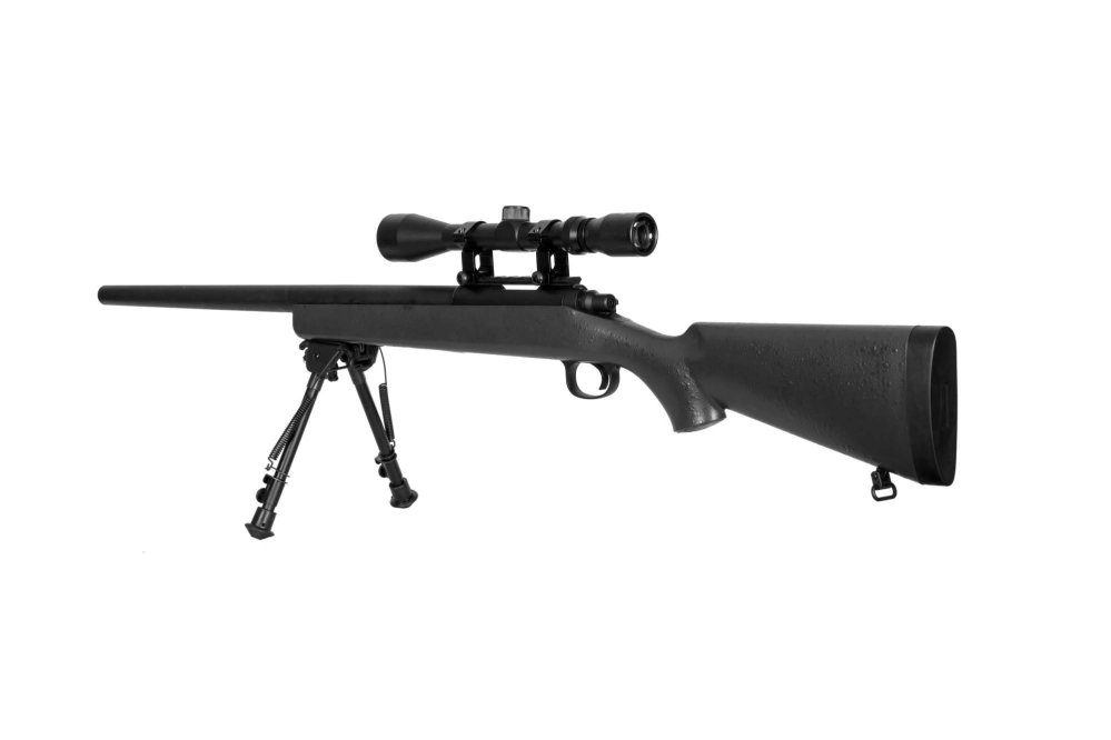 Réplique de fusil de précision SW-10 (avec lunette et bipied) - noir  