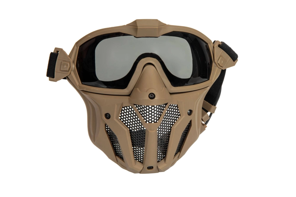 Masque avec lunettes et ventilateur - Tan