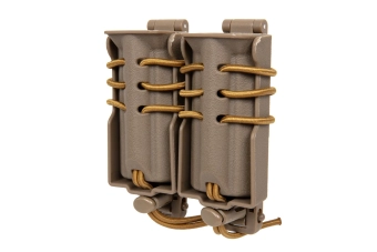 Drager voor 2 9mm magazijnen Wosport Urban Assault Quick Pull Tan