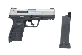 Pistola de CO2 airsoft Cybergun 24/7 G2 Negro y plata