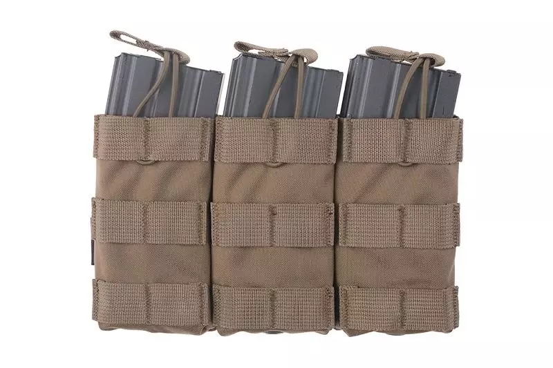 Étui triple Open Top pour chargeurs M4/M16 - brun coyote