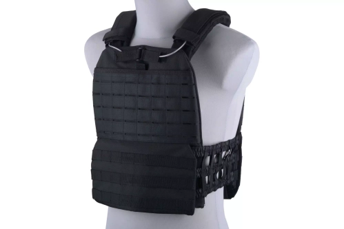 Taktická vesta typu plate carrier molle/laser-cut - černá