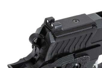 Pistola airsoft SRC Dark Viper DUAL POWER con cargador de gas red dotde Negro