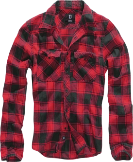 Brandit Ruitjeshemd Flanel Zwart en Rood