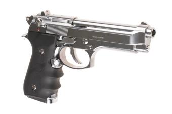 Réplica de pistola M92F - Cromo Inoxidable