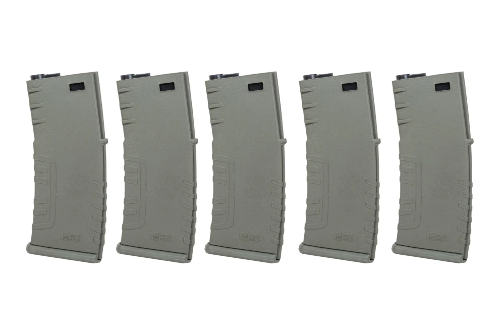 Sada 5 polymerových zásobníků se 120 kuličkami Specna Arms Olive