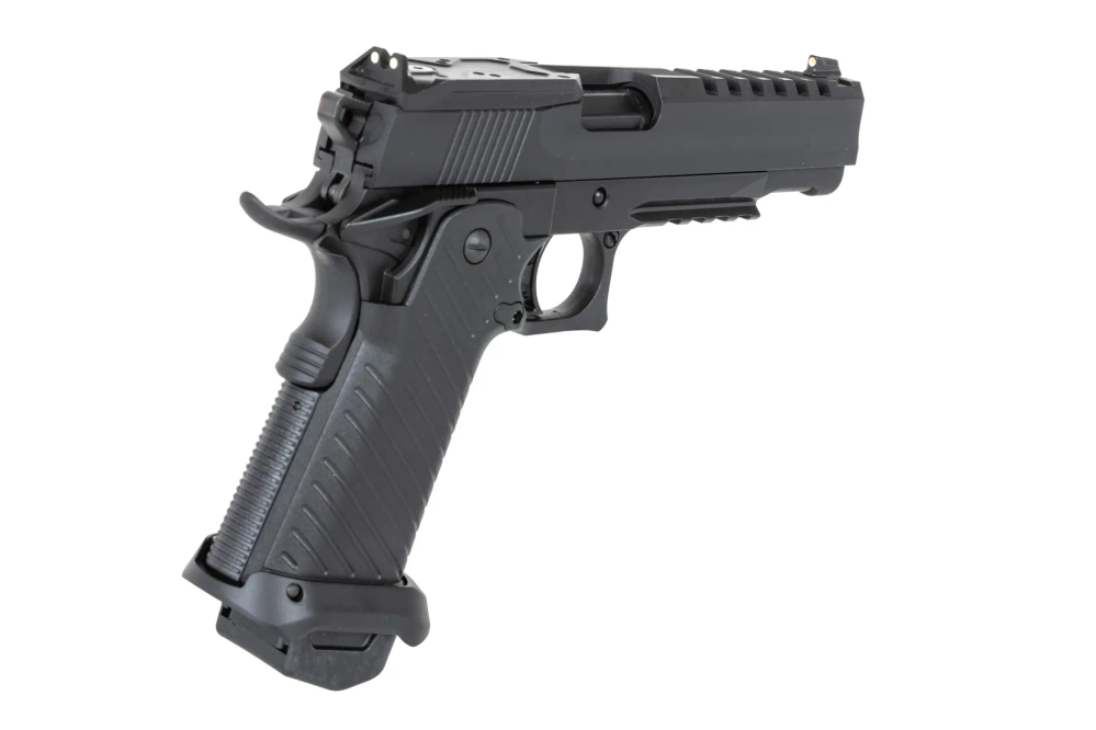 airsoft pistole ICS Hi-Capa Challenger REVO.II Green Gas polymerová verze 