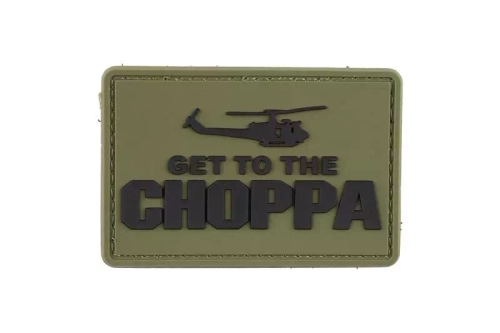 Patch 3D - Get to the Choppa - vert olive