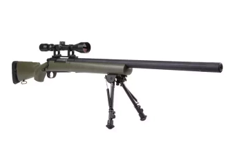 SW-04J Army Sniper Rifle Replica with scope and bipod (Upgraded) - olive