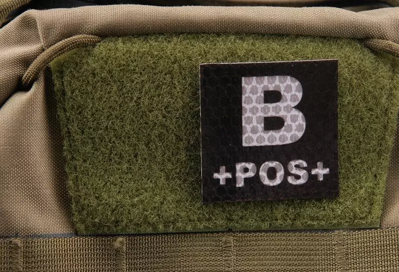 Patch IR avec groupe sanguin : B POS