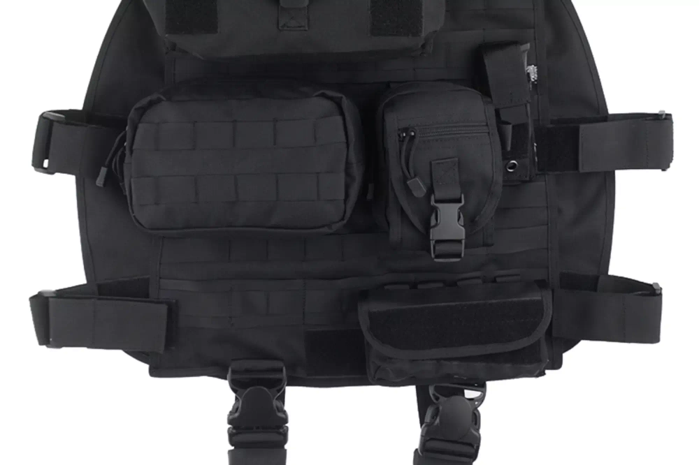 Funda de asiento MOLLE grande - negra