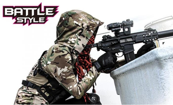 Parka elástica con capucha - Multicam