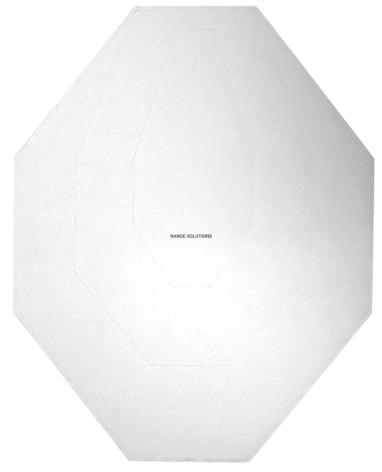 Boucliers en carton IPSC Range Solutions Blanc 1pc