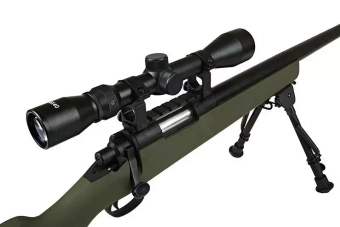 Réplique de fusil de précision SW-10 avec lunette et bipied (Upgraded) - olive 