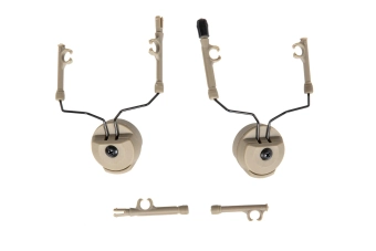 Adaptér náhlavní soupravy TacSky typu Comtac pro lišty MTEK Dark Earth