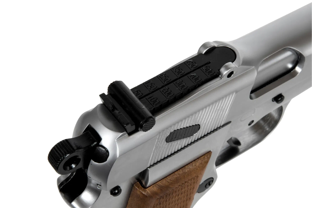 Airsoft pistole Browning Hi Power MK III - Stříbrná