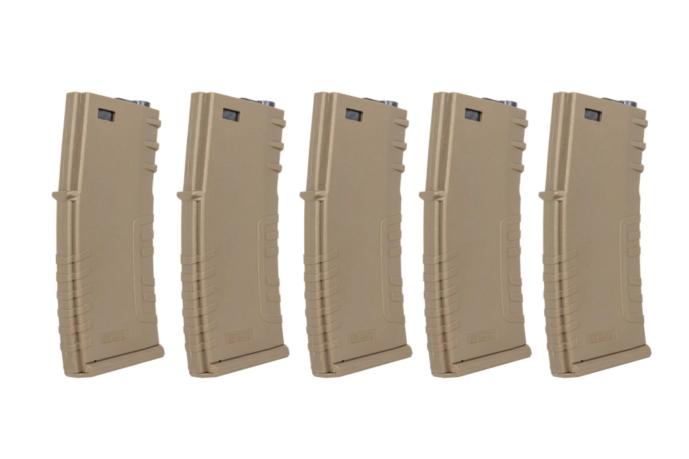 Set of 5 polymer mid-cap 120-ball magazines Specna Arms Flat Dark Earth