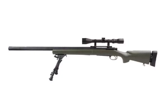 SW-04J Army Sniper Rifle Replica with scope and bipod (Upgraded) - olive